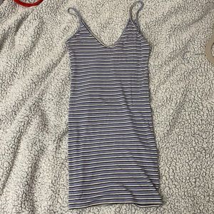 blue white and black bodycon dress